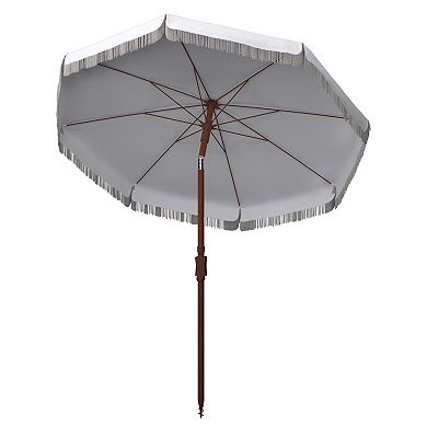 Safavieh Estonia 6.5 Ft. Fringe Beach Umbrella