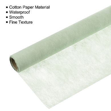 30ft Flower Wrapping Paper Bouquet Waterproof Packaging Cotton, Light Green