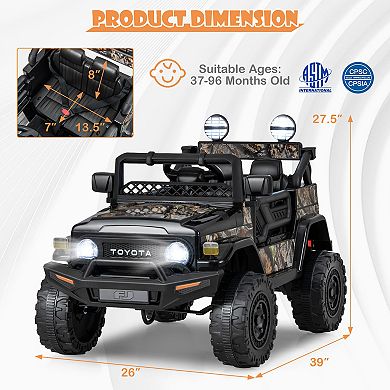 12v 7ah Licensed Toyota Fj Cruiser Electric Car With Remote Control