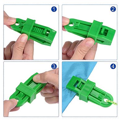 7mm Snap Tighten Sliding Lock Grip Awning Clamp Tarp Clips 6 Pack