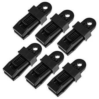 7mm Snap Tighten Sliding Lock Grip Awning Clamp Tarp Clips 6 Pack