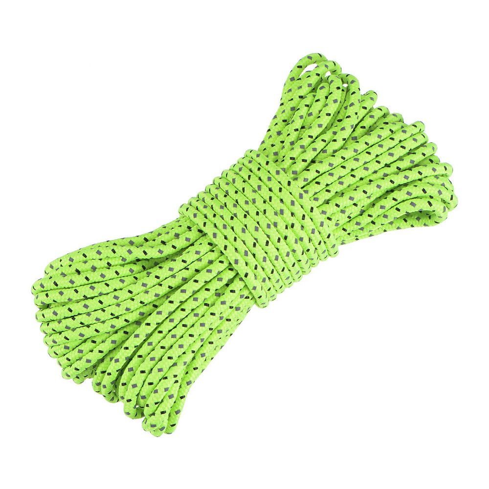 2.5mm 32.81ft Polyester Fluorescent Reflective Tent Rope Cord For Camping