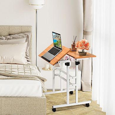 2 In 1 Height Adjustable Sit Standing Computer Desk