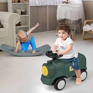 3-in-1 Rocking Horse And Scooter With Detachable Balance Board