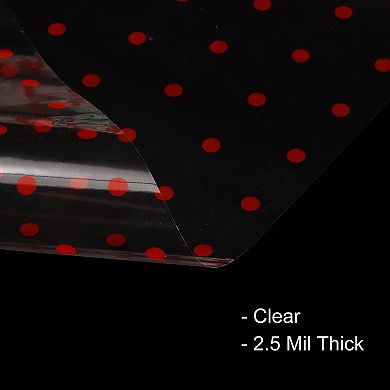 98ft X 16in Wrap Wrapper Wrapping Paper 2.5 Mil Thick Red Polka Dots, 1 Roll