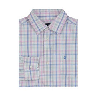 Boys 8-20 IZOD Long Sleeve Plaid Shirt