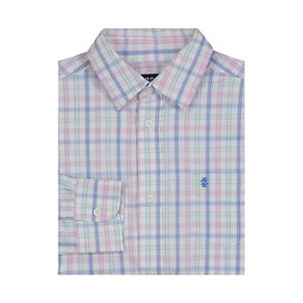 Boys 8-20 IZOD Long Sleeve Plaid Shirt
