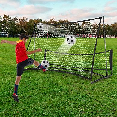 2-in-1 Portable Soccer Rebounder Net With Carrying Bag