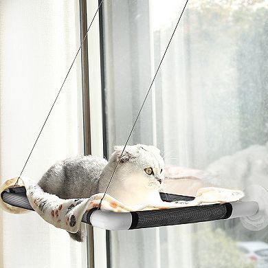 Grey, Window Mounted Cat Bed Cat Hammock Window Seat