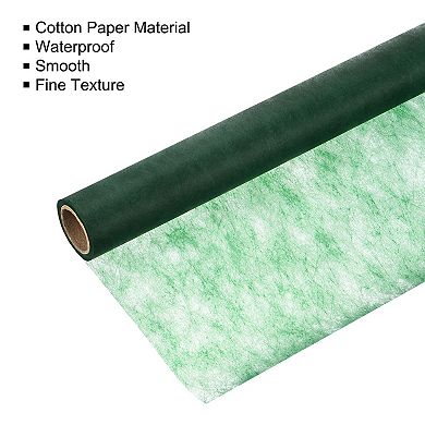30ft Flower Wrapping Paper Bouquet Waterproof Packaging Cotton, Green