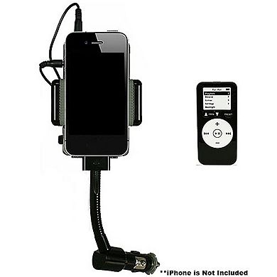 Fm Transmitter Hands-free Car Charger - Remote Control, Phone Stand, 3.5 Mm Headphone Jack
