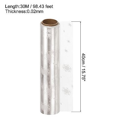 98ft X 16in Wrap Wrapper Wrapping Paper 2.5 Mil Thick White Snow, 1 Roll
