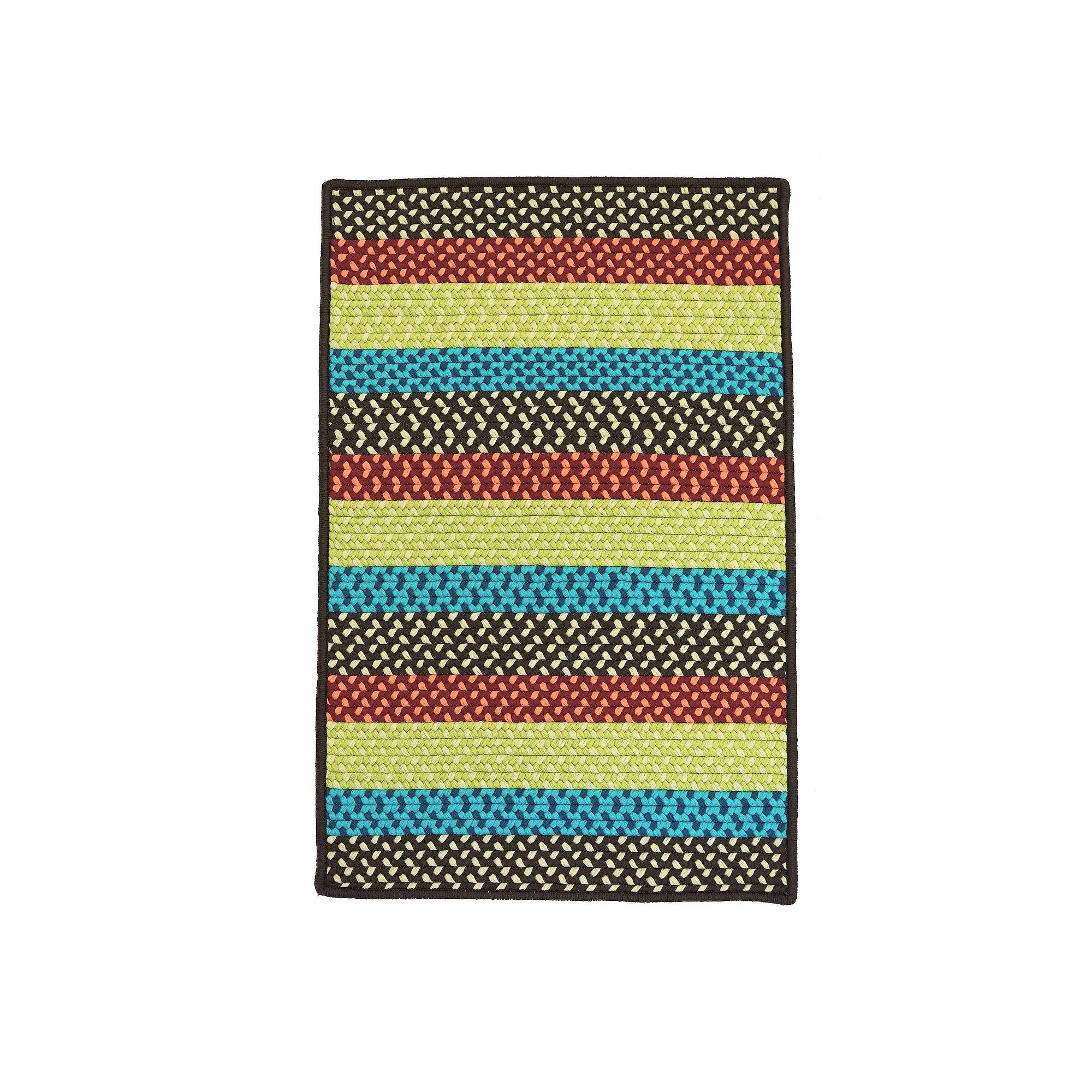 Colonial Mills Lanai Reversible Indoor/Outdoor Multi-Stripe Area or Throw R