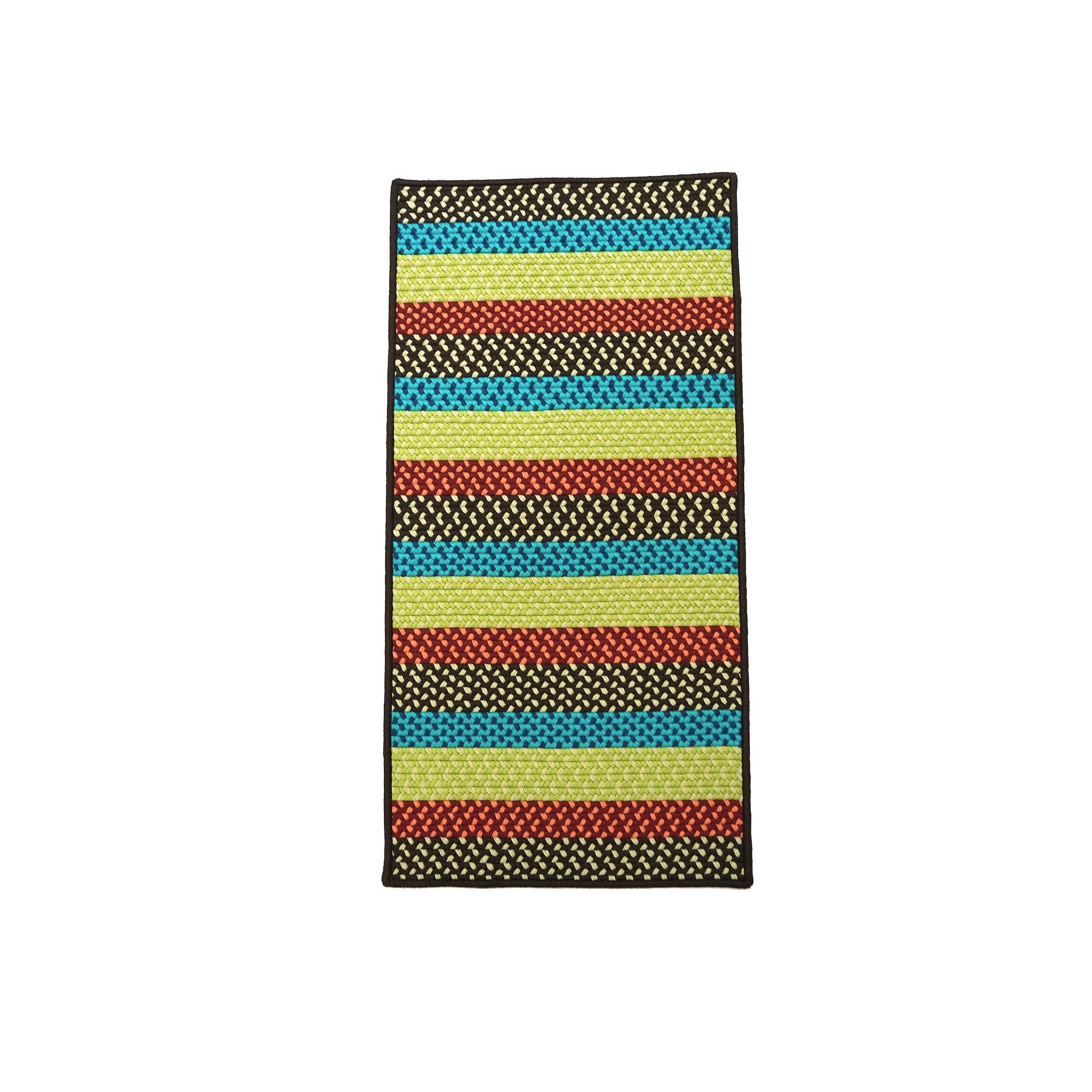 Colonial Mills Lanai Reversible Indoor/Outdoor Multi-Stripe Runner Rug, Har