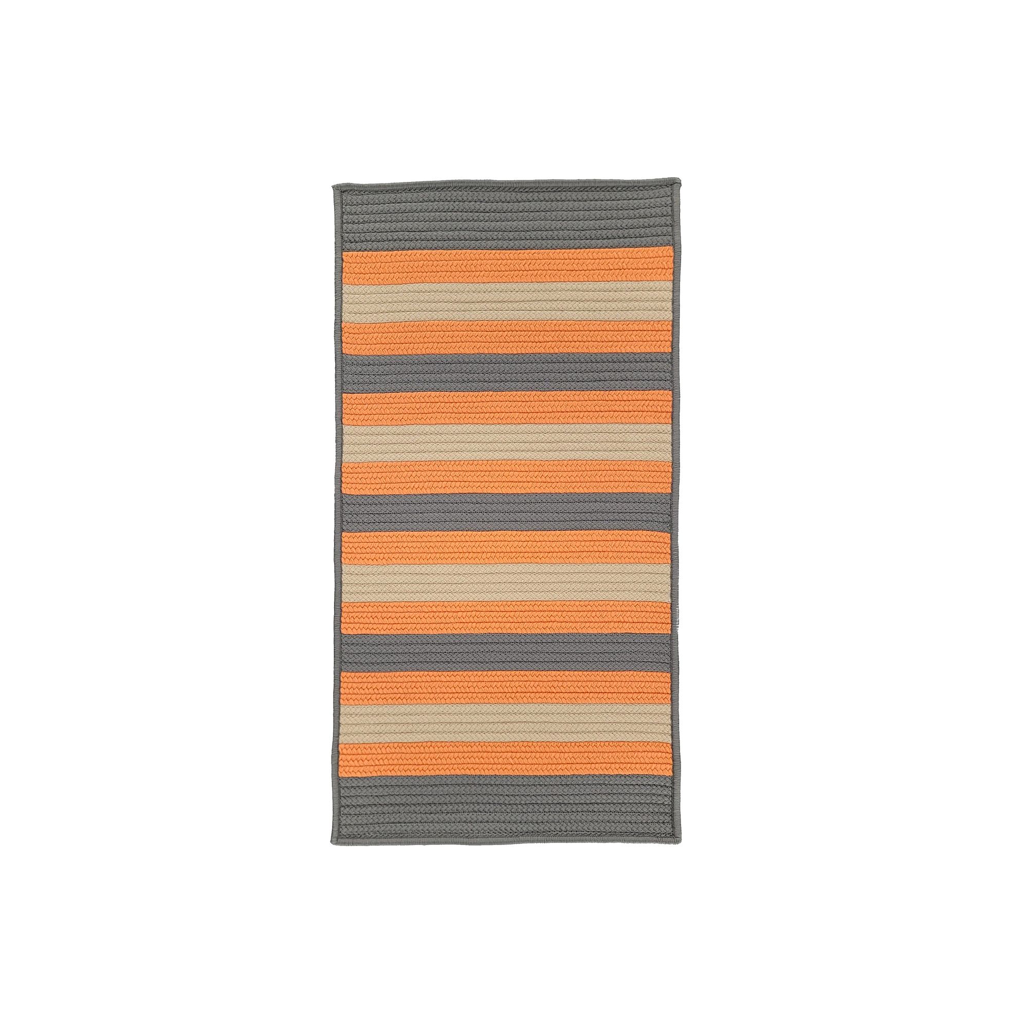 Colonial Mills Maldives Reversible Indoor/Outdoor Stripe Runner Rug, Rusted