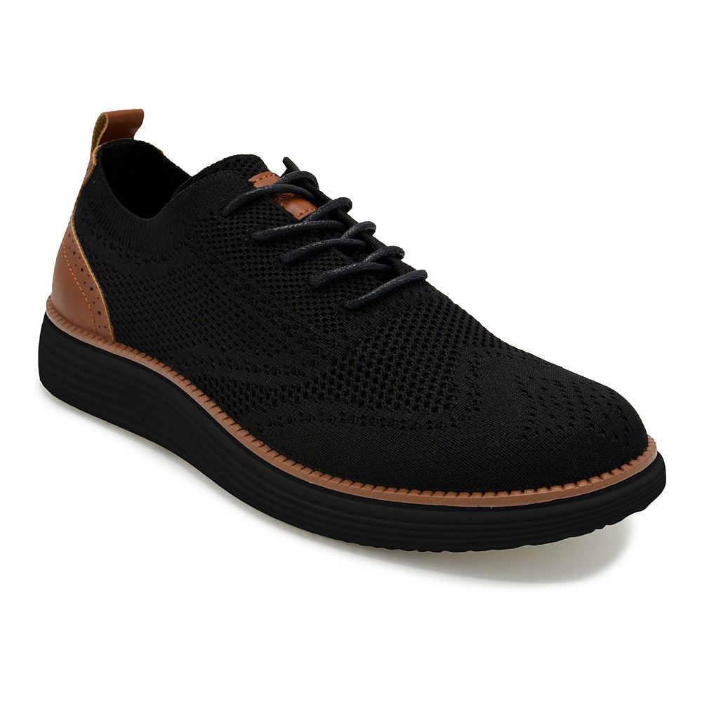 Akademiks Olney Wingtip Knit Oxford Slip On Shoe Black White US 13M EU 46 Amazon.com | AKADEMIKS Mens Olney Knit Slip on, Comfortable  main image 4