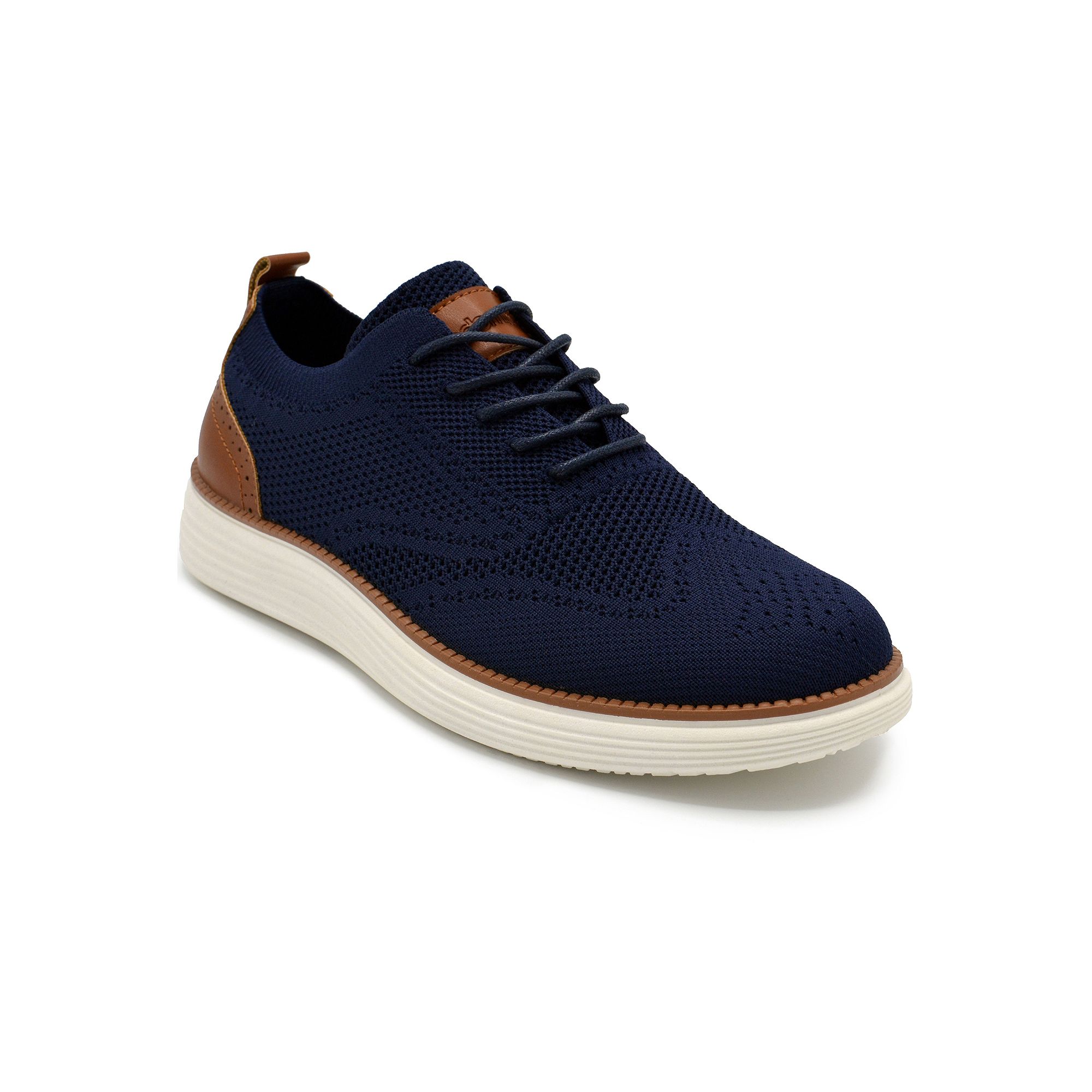 Akademiks Mens Wingtip Knit Oxford Shoes, Size: 8, Blue