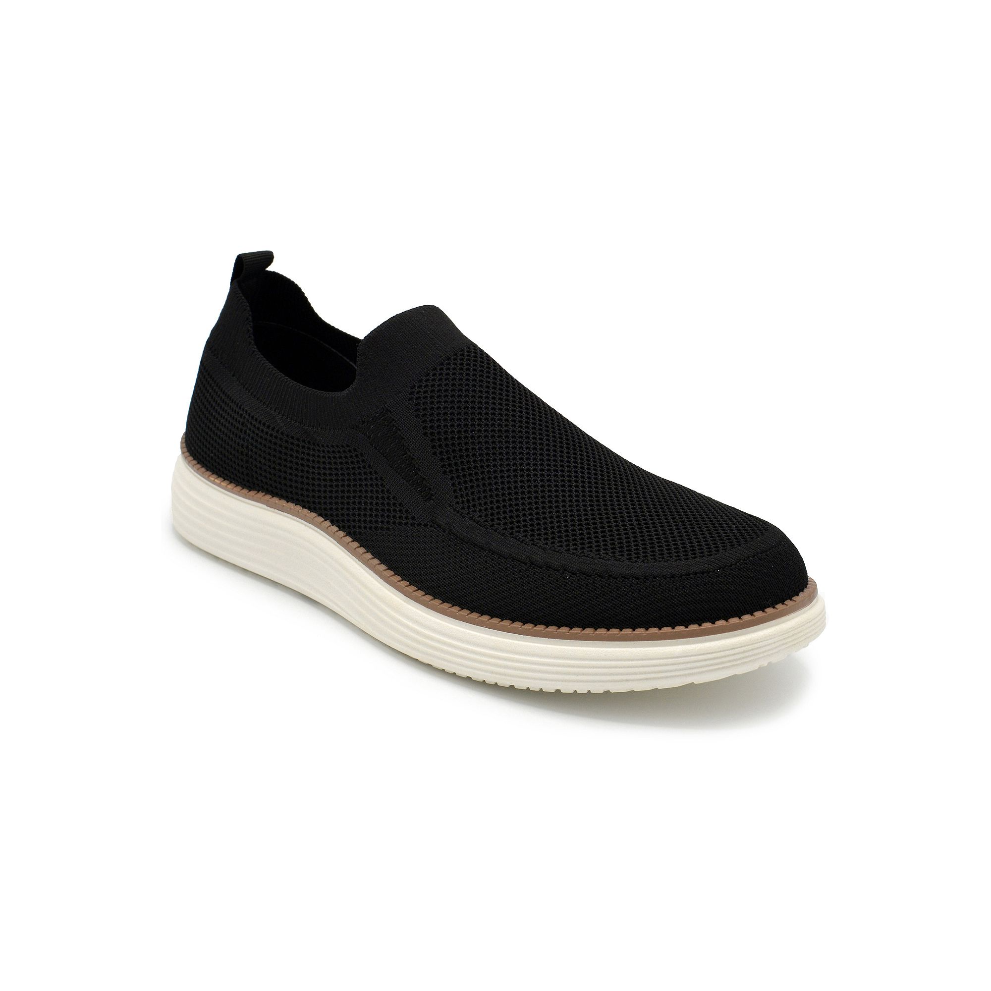 Akademiks Mens Knit Slip-On Shoes, Size: 11, Black