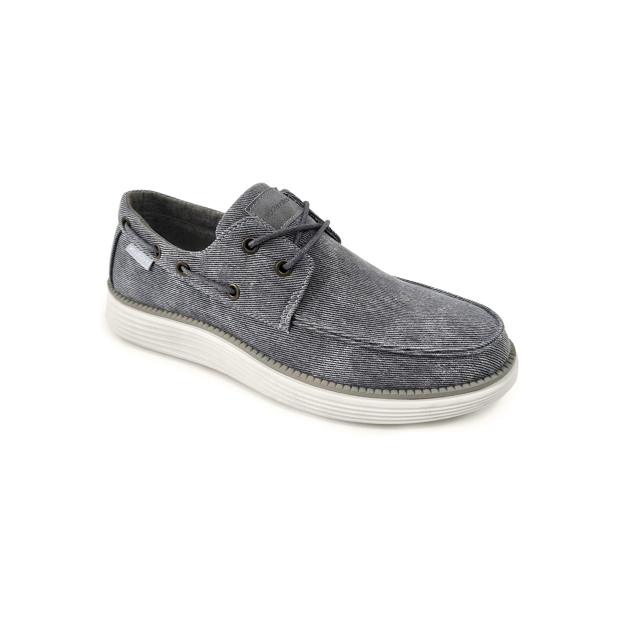 Akademiks Knox Mens Boat Shoes, Size: 8, Gray