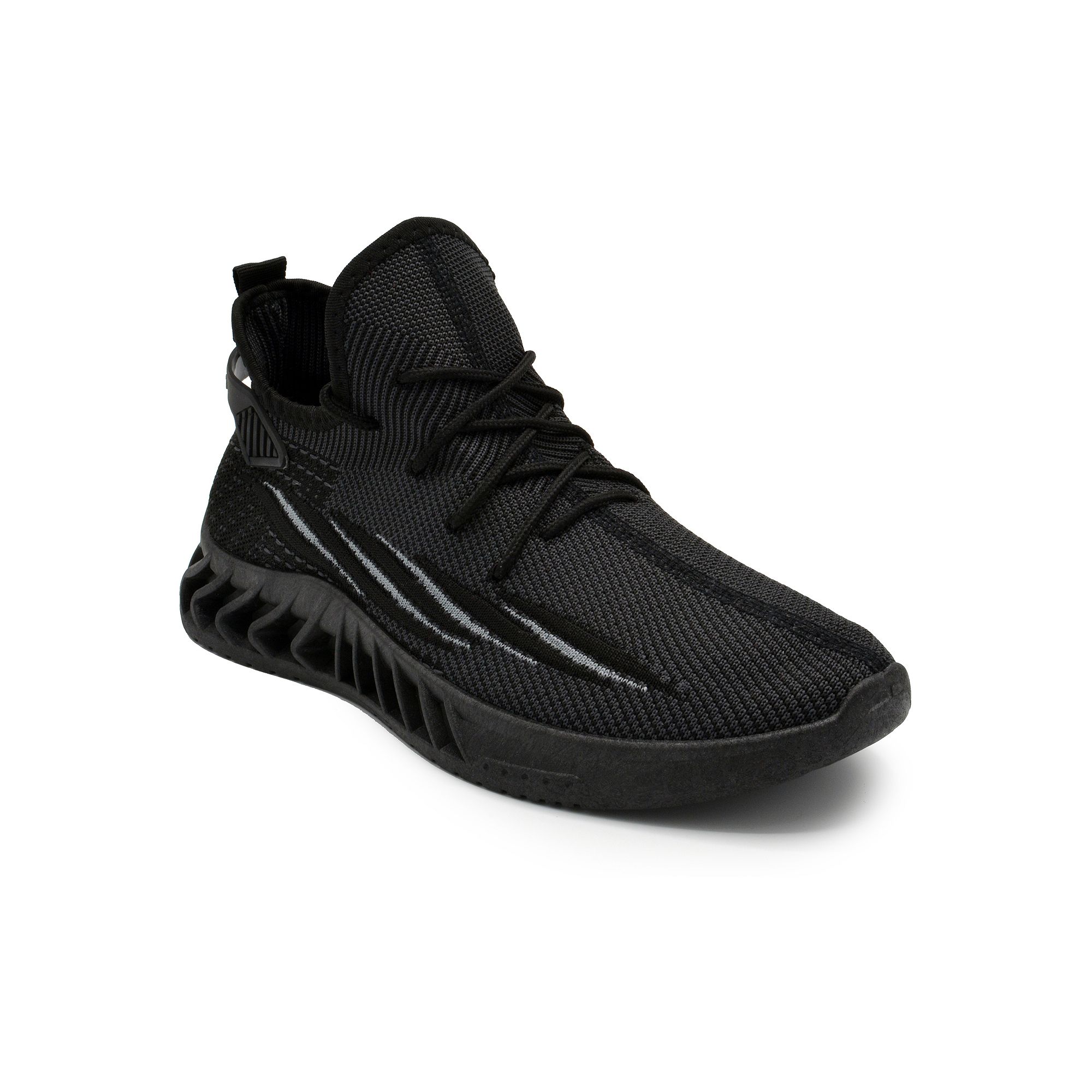 Akademiks Mens Knit Sneakers, Size: 8, Black