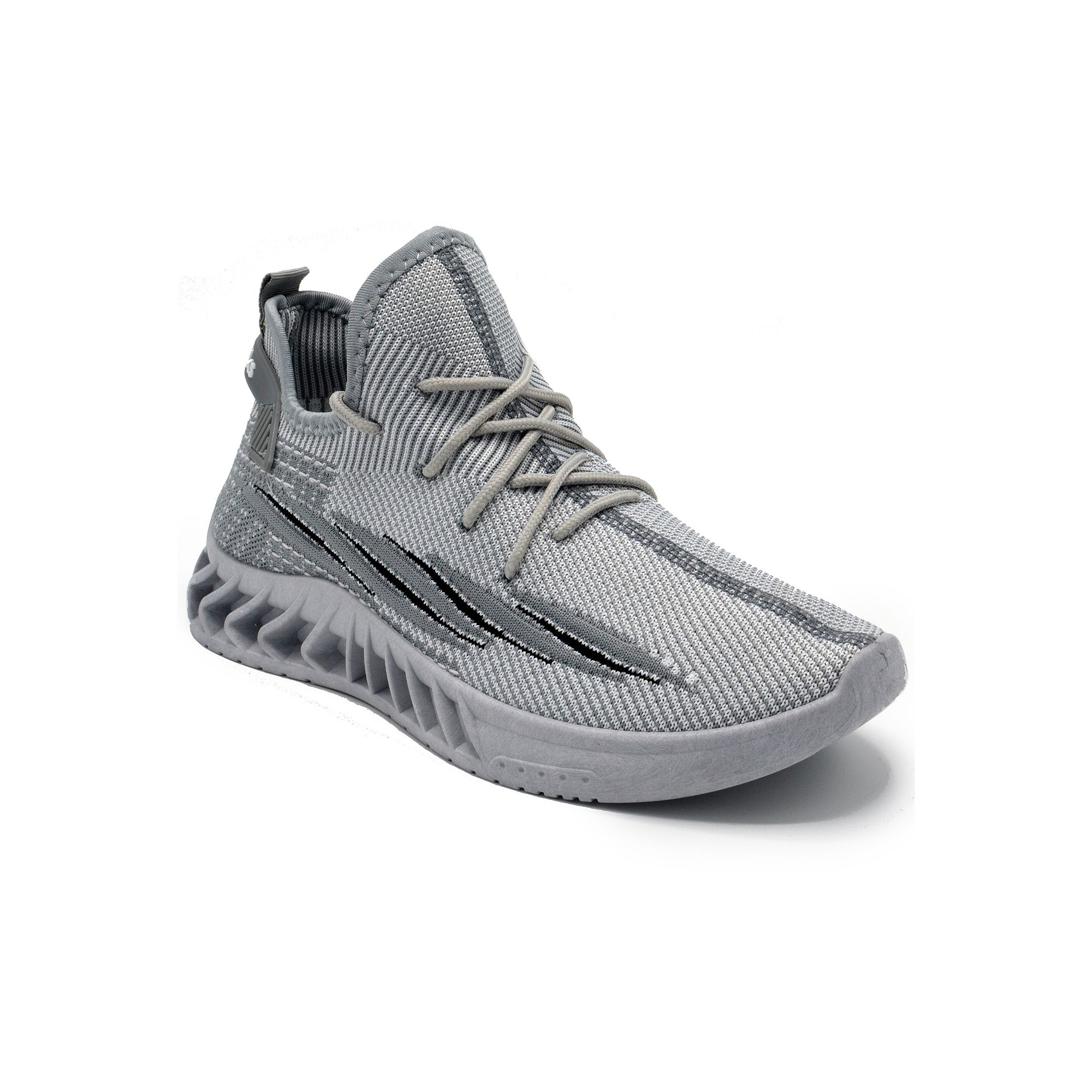 Akademiks Mens Knit Sneakers, Size: 8, Gray