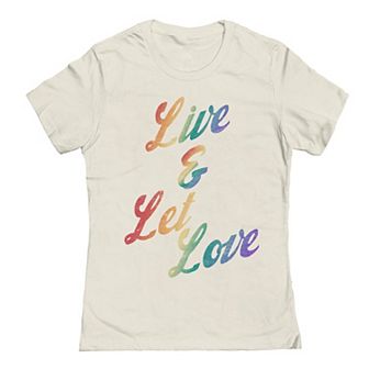 Junior's Live Let Love Pride Graphic Tee