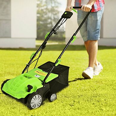 13 Inch 12 Amp Electric Scarifier With Collection Bag And Removable Blades