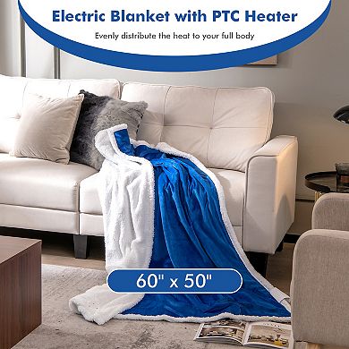 Heated Electric Blanket Throw With 10 Heat Levels