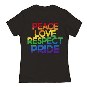 Junior's Peace Love Pride Pride Graphic Tee
