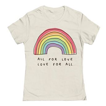 Junior's All For Love Pride Graphic Tee