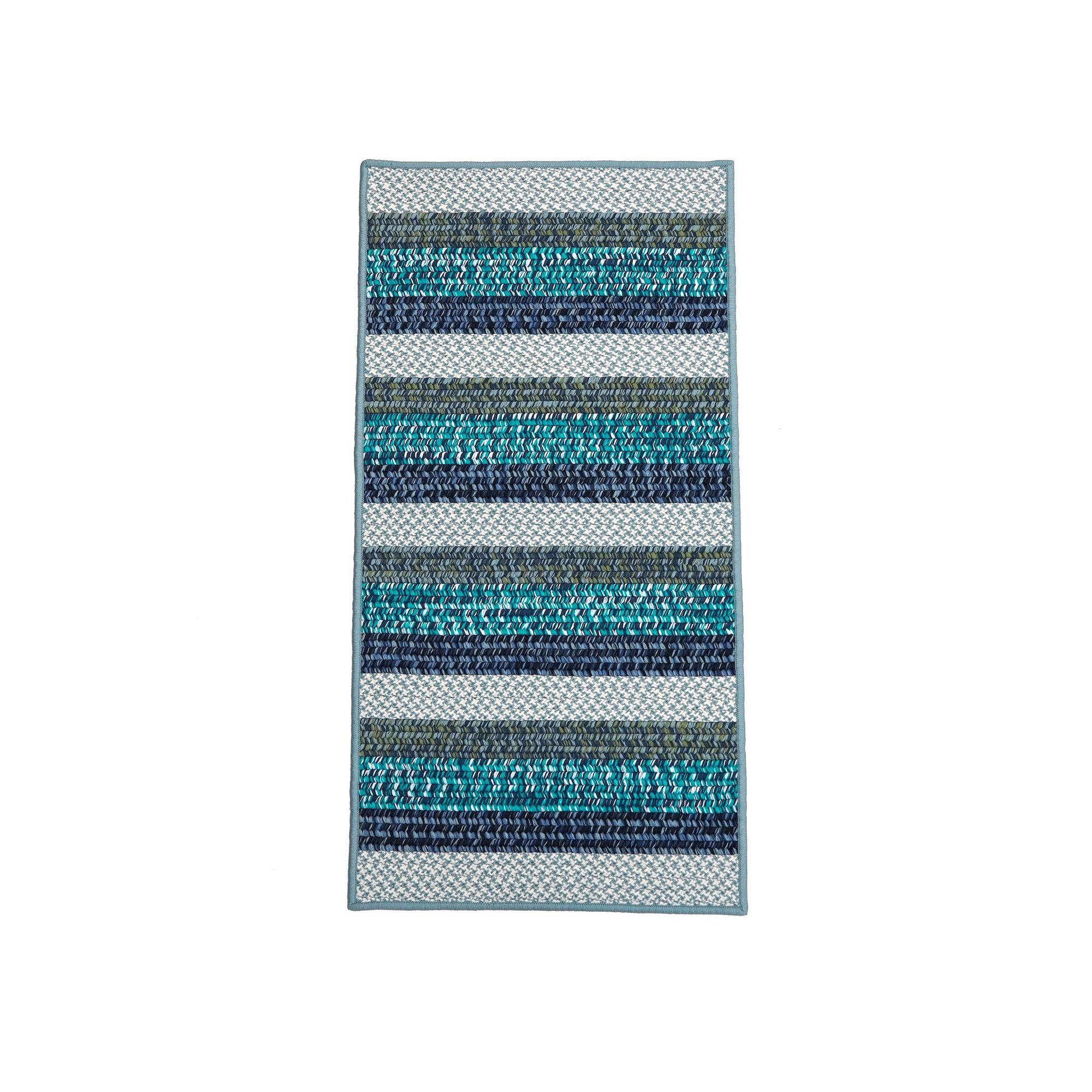 Colonial Mills Punta Cana Reversible Indoor/Outdoor Stripe Runner Rug, Blue