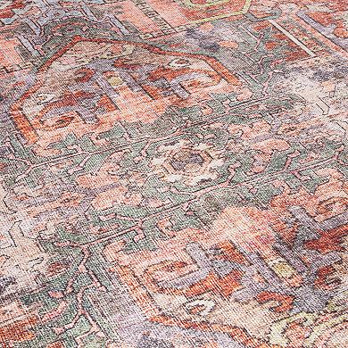 World Rug Gallery Vintage Inspired Distressed Area Rug