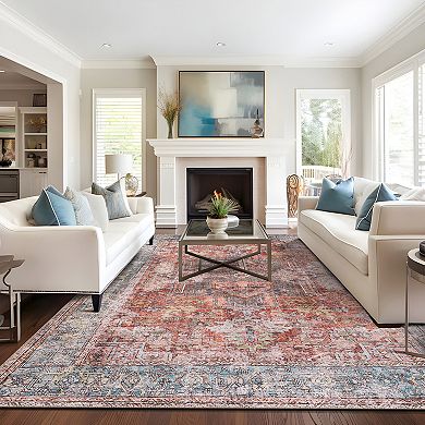 World Rug Gallery Vintage Inspired Distressed Area Rug