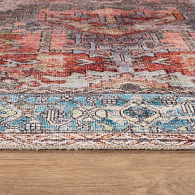 World Rug Gallery Vintage Inspired Distressed Area Rug