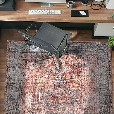World Rug Gallery Vintage Inspired Distressed Area Rug