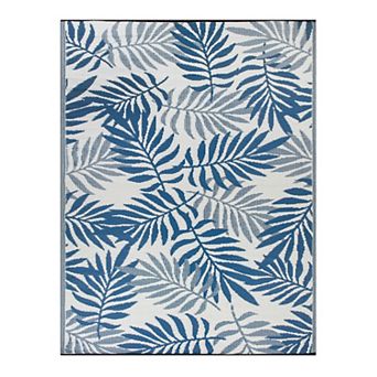 World Rug Gallery Palm Leaves Reversible Outdoor Rug