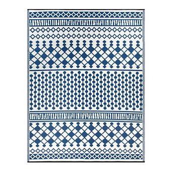 World Rug Gallery Contemporary Bohemian Geometric Reversible Outdoor Rugs
