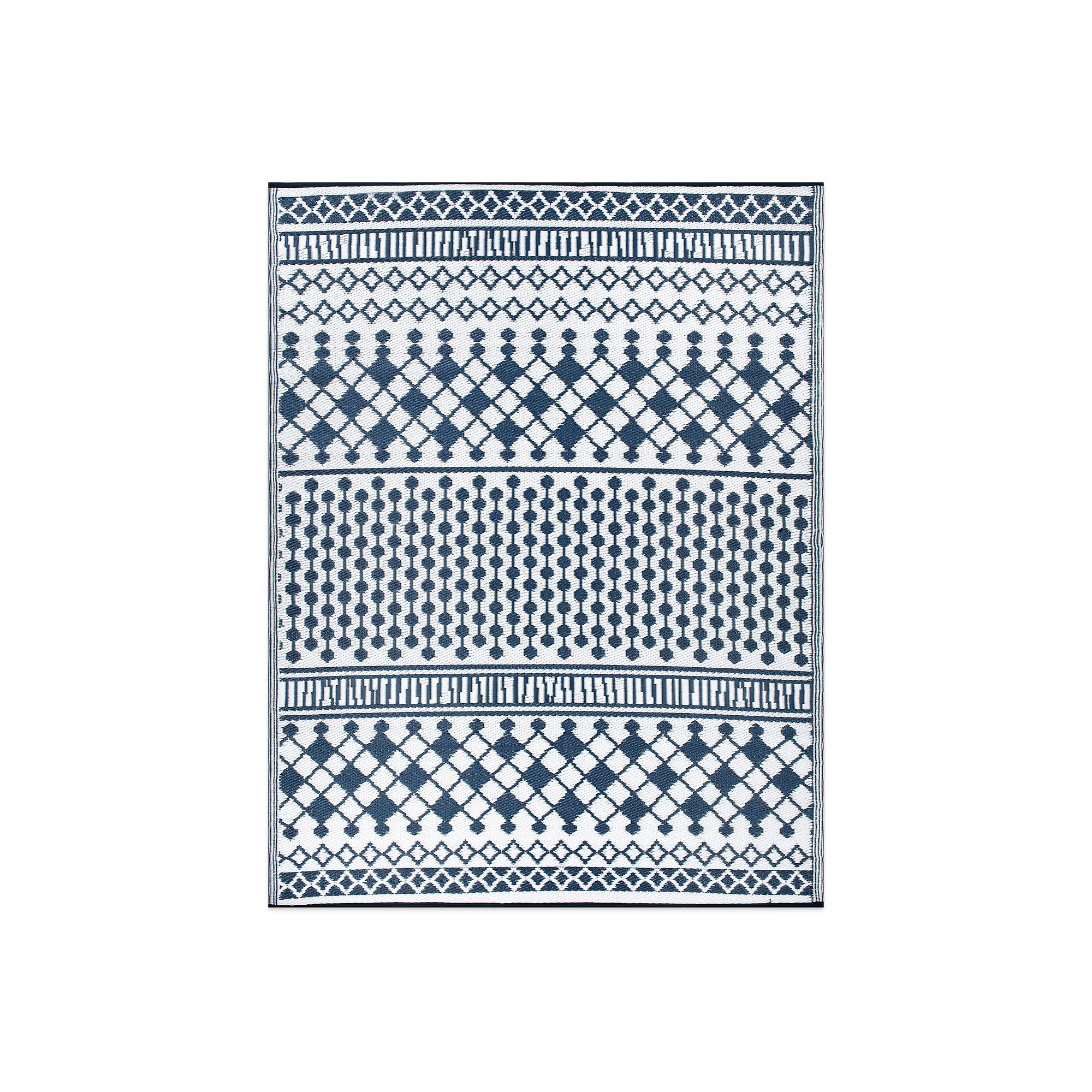 World Rug Gallery Contemporary Bohemian Geometric Reversible Outdoor Rugs, 