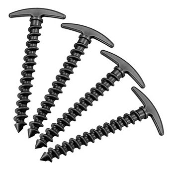 5.7 Inch T Shape Spiral Plastic Camping Tent Stakes 4 Pack