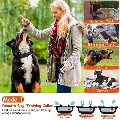 990ft, Black, Range Wireless Dog Fence & Training Collar