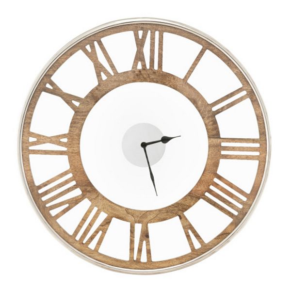 Silent Wall Clock With Classic Frame And Classic Roman Number16 Inch