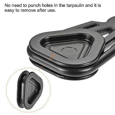 Triangle Movable Plastic Tarp Grabbers Clips for Camping Tent Awning 10Pcs