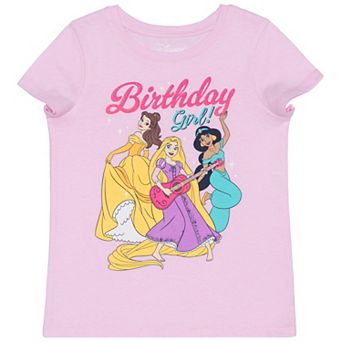 Disney Princess Belle, Rapunzel & Jasmine Girls 4-12 Birthday Girl Graphic Tee by Jumping Beans®