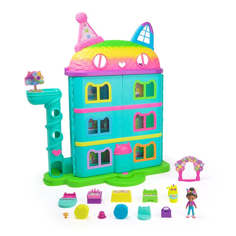 Gabby's Dollhouse Purrfect Celebration Playset: 17 Pieces, 3 Years and Up, Requires 3 AAA Batteries