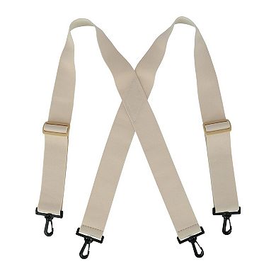 CTM Big & Tall Elastic TSA Compliant Suspenders with Swivel Hook Ends