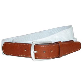Crookhorndavis Men's Newport Pique Cotton Woven Elastic Belt