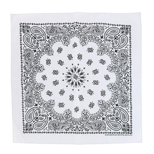 Embroidered Bandana - Natural Paisley