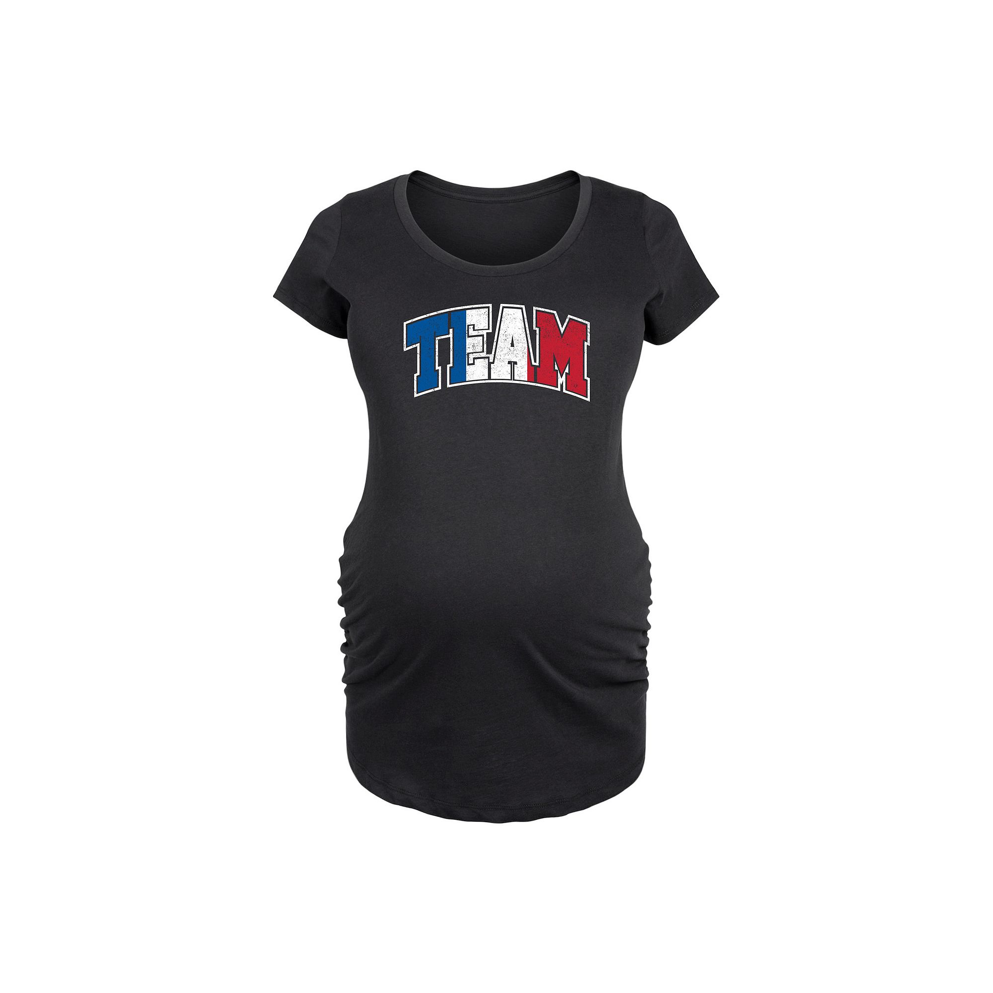Maternity Team France Graphic Tee, Womens, Size: Small-Mat, Black