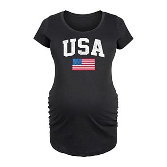 Maternity USA Flag Graphic Tee