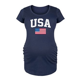 Maternity USA Flag Graphic Tee
